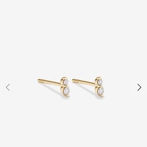 10 K Gold And Diamond  Stud Earrings